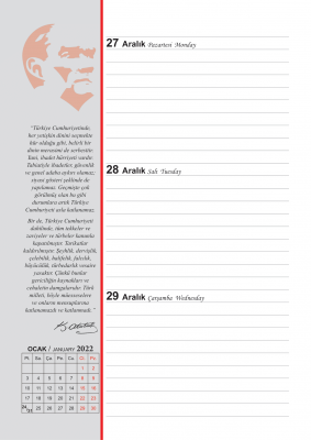 Atatürk ve Hukuk Ajandası 2022 - Mor Aristo Yayınevi Hakan Tokbaş